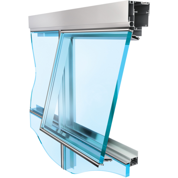 انواع روش اجرای نمای کرتین وال شیشه ای نیمه قاب دار (S - emi Frame) در کشور