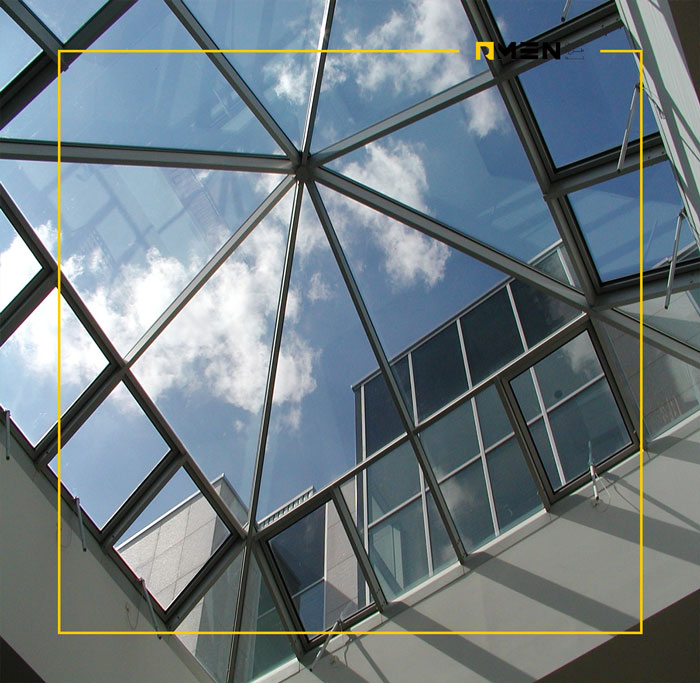 سقف شیشه ای اسکای لایت - سیستم نمای ساختمان 